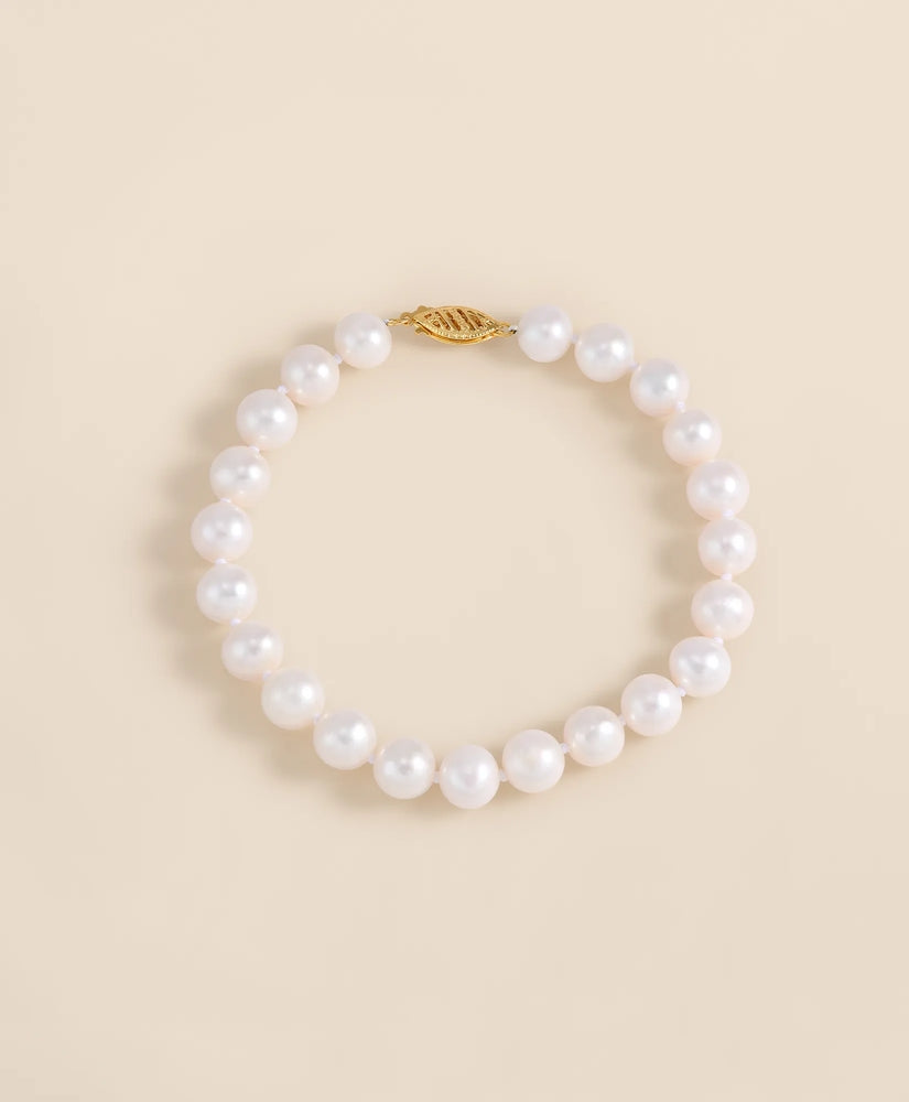Brooks Brothers Women 14k Gold Pearl Bracelet