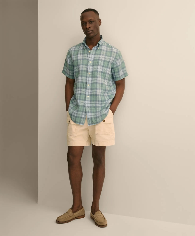 Brooks Brothers Men 6.5" Cotton Corduroy Camp Shorts