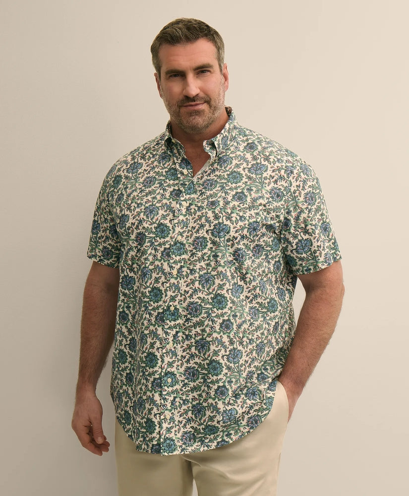 Brooks Brothers Men Big & Tall Friday Shirt, Short-Sleeve Poplin