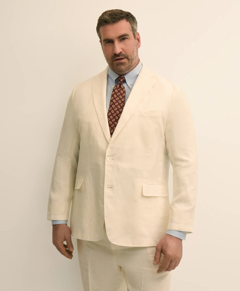 Brooks Brothers Men Big & Tall Linen Suit Jacket