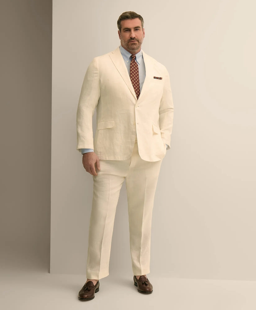 Brooks Brothers Men Big & Tall Linen Suit Pants