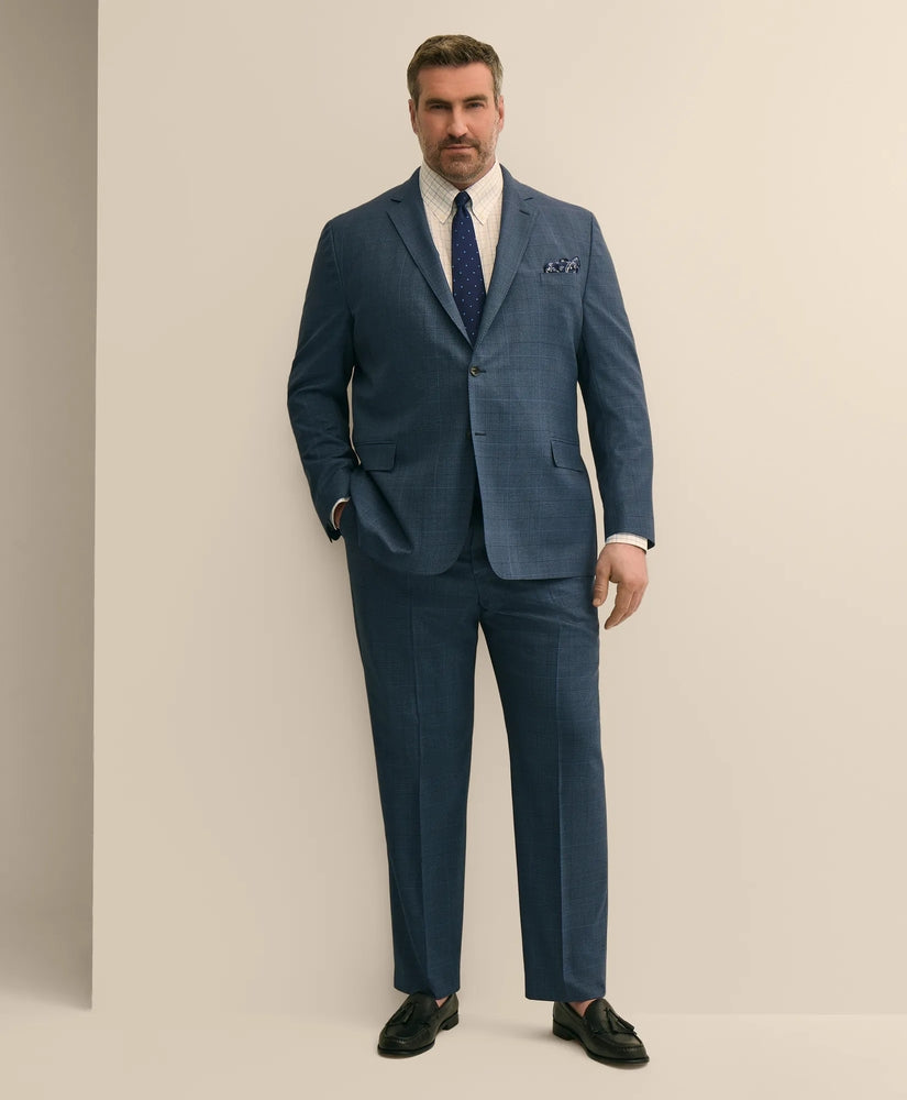 Brooks Brothers Men Brooks Brothers Explorer Collection Big & Tall Wool Overcheck Suit Pants