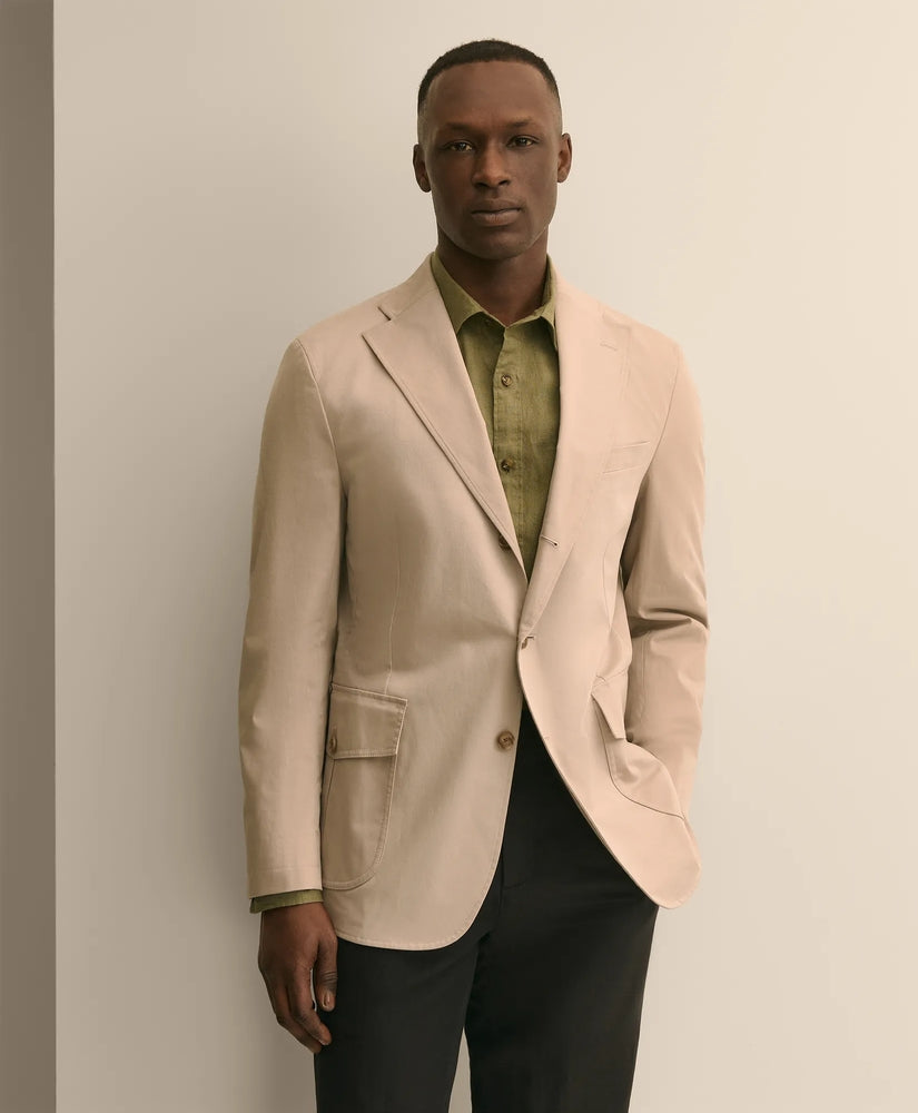 Brooks Brothers Men Classic Fit Cotton Safari Sport Coat