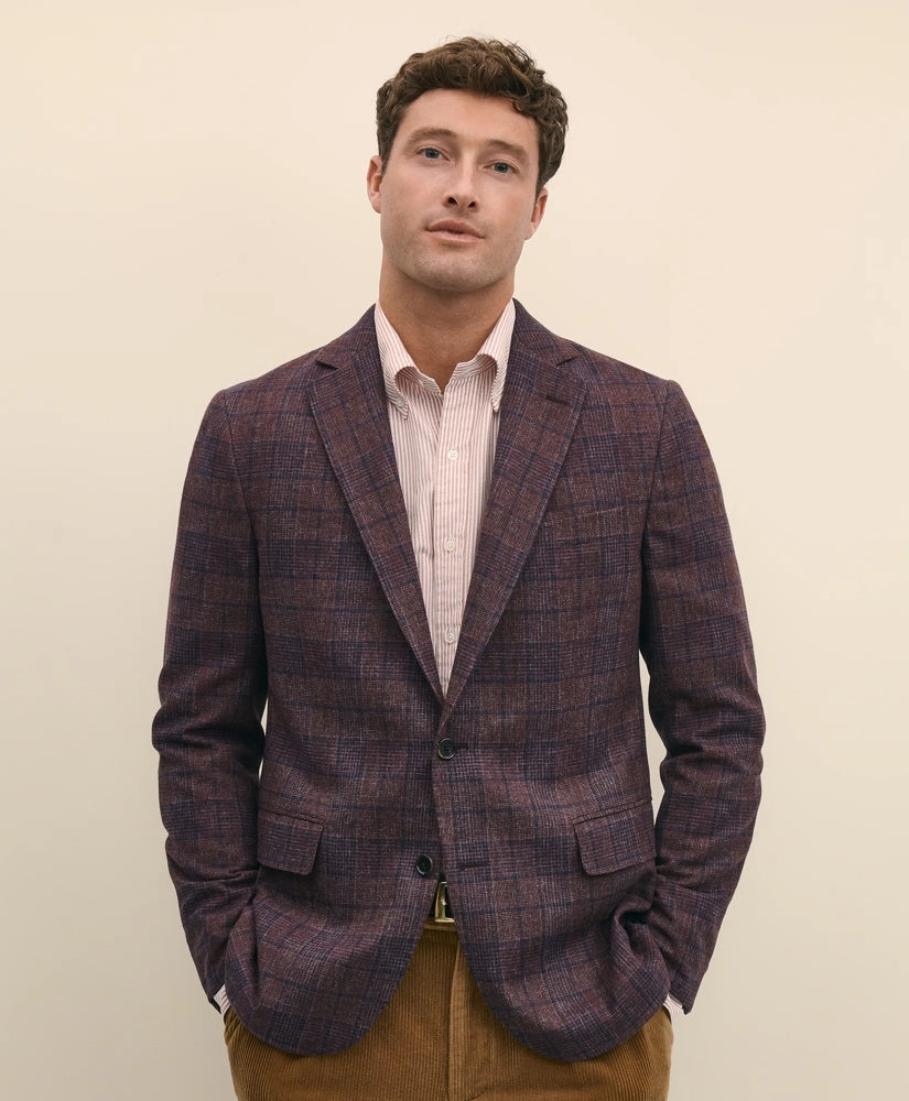 Brooks Brothers Sale Classic Fit Wool Flannel Plaid Sport Coat