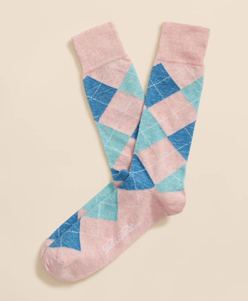 Brooks Brothers Men Cotton Blend Argyle Socks