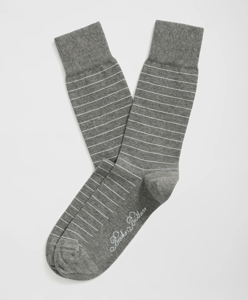 Brooks Brothers Men Cotton Blend Striped Socks