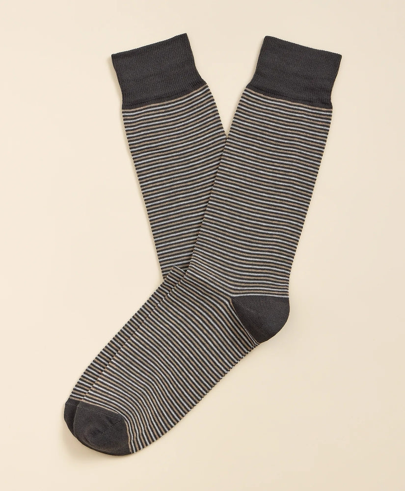Brooks Brothers Men Cotton-Blend Stripe Socks