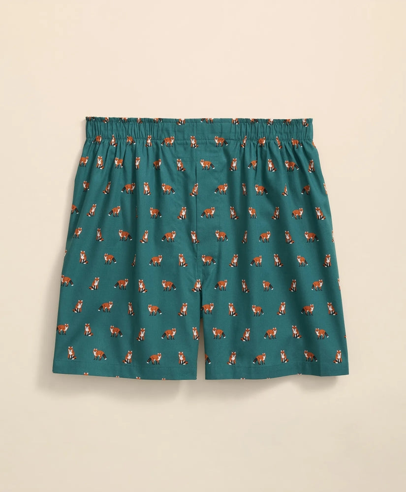 Brooks Brothers Sale Cotton Broadcloth Fox Motif Boxers