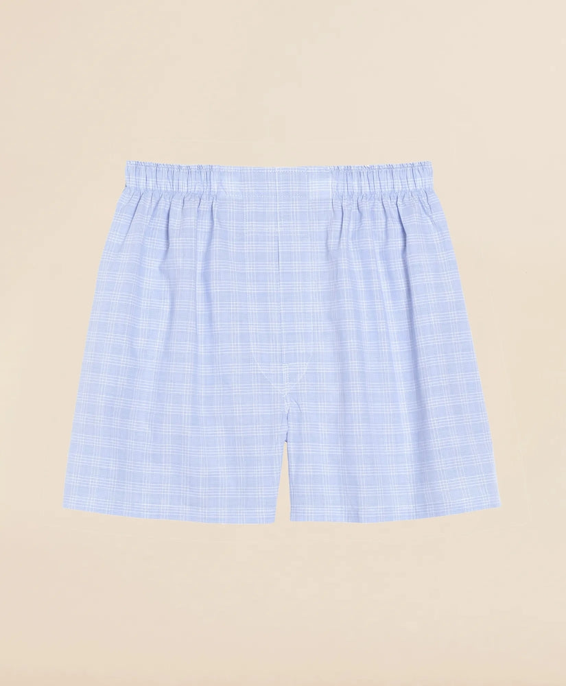 Brooks Brothers Men Cotton Broadcloth Glen Plaid Boxers