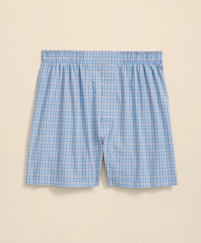 Brooks Brothers Men Cotton Broadcloth Mini Check Boxers
