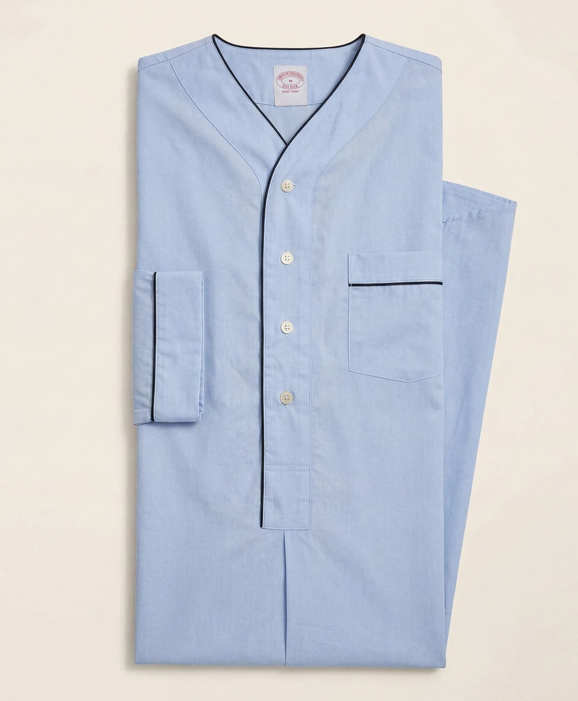 Brooks Brothers Men Cotton Broadcloth Nightshirt