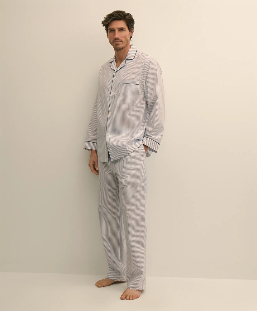 Brooks Brothers Men Cotton Broadcloth Stripe Pajamas