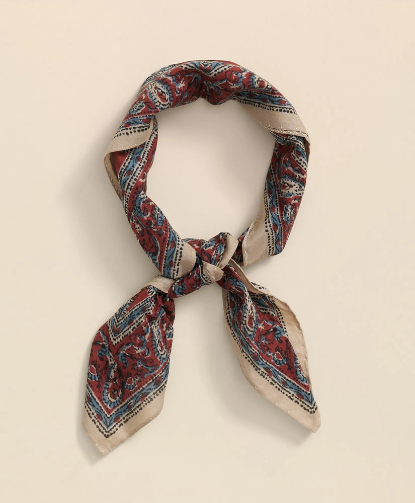 Brooks Brothers Men Cotton Medallion Print Neckerchief
