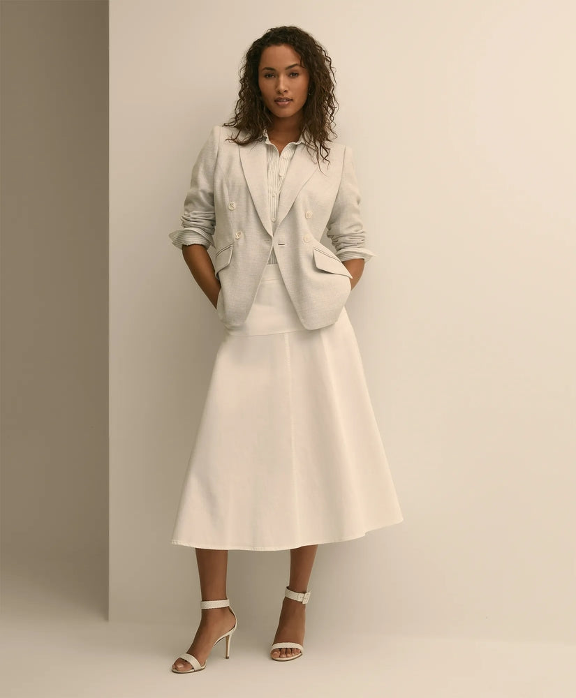 Brooks Brothers Women Cotton Sateen A-Line Skirt