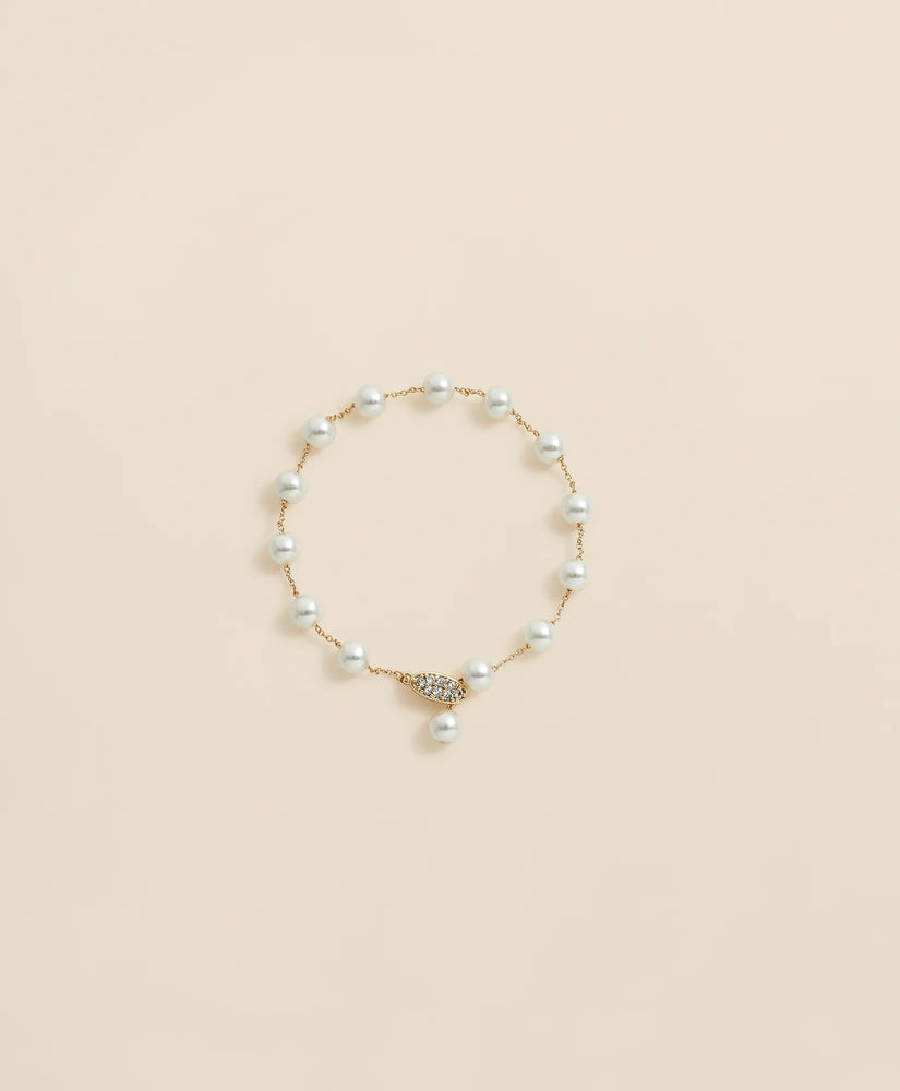 Brooks Brothers Women Faux-Pearl Chain Bracelet