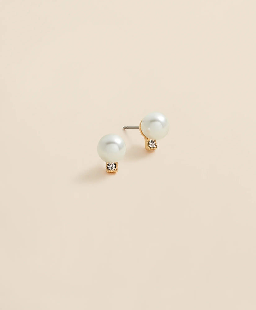Brooks Brothers Women Faux Pearl Stud Earrings