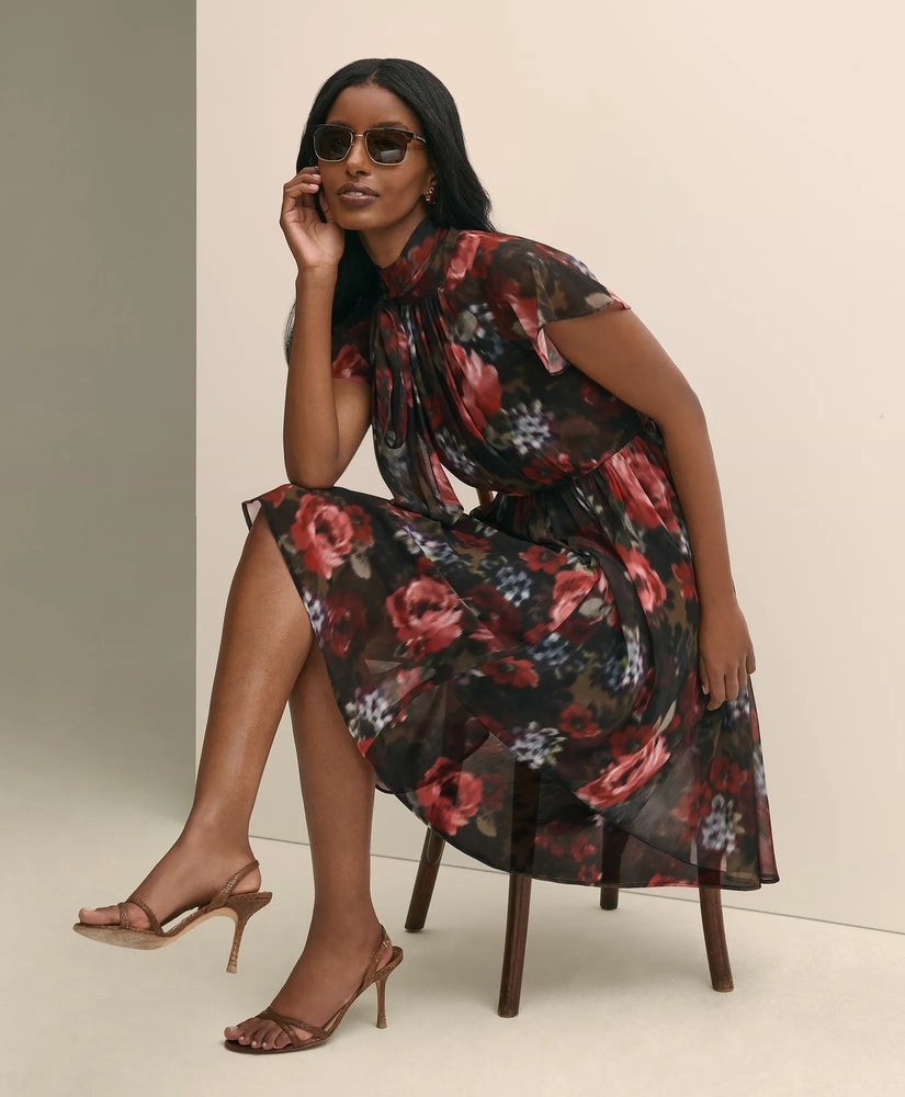 Brooks Brothers Sale Flutter-Sleeve Halter Dress