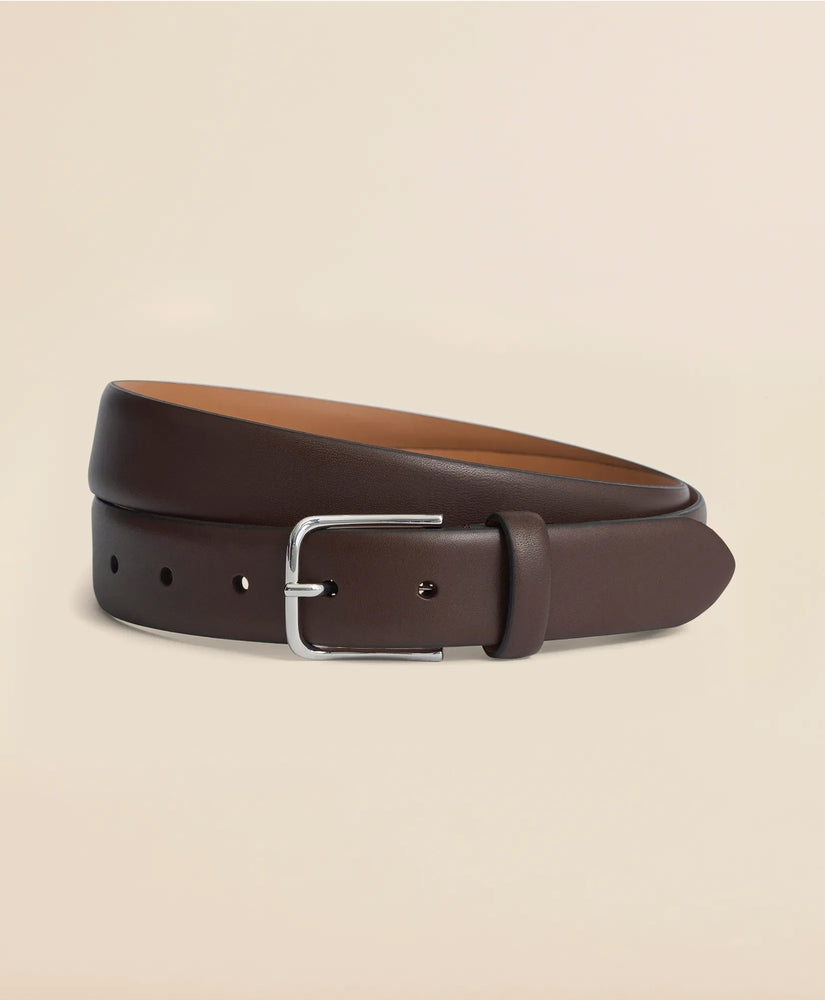 Brooks Brothers Men Leather Feather Edge Belt