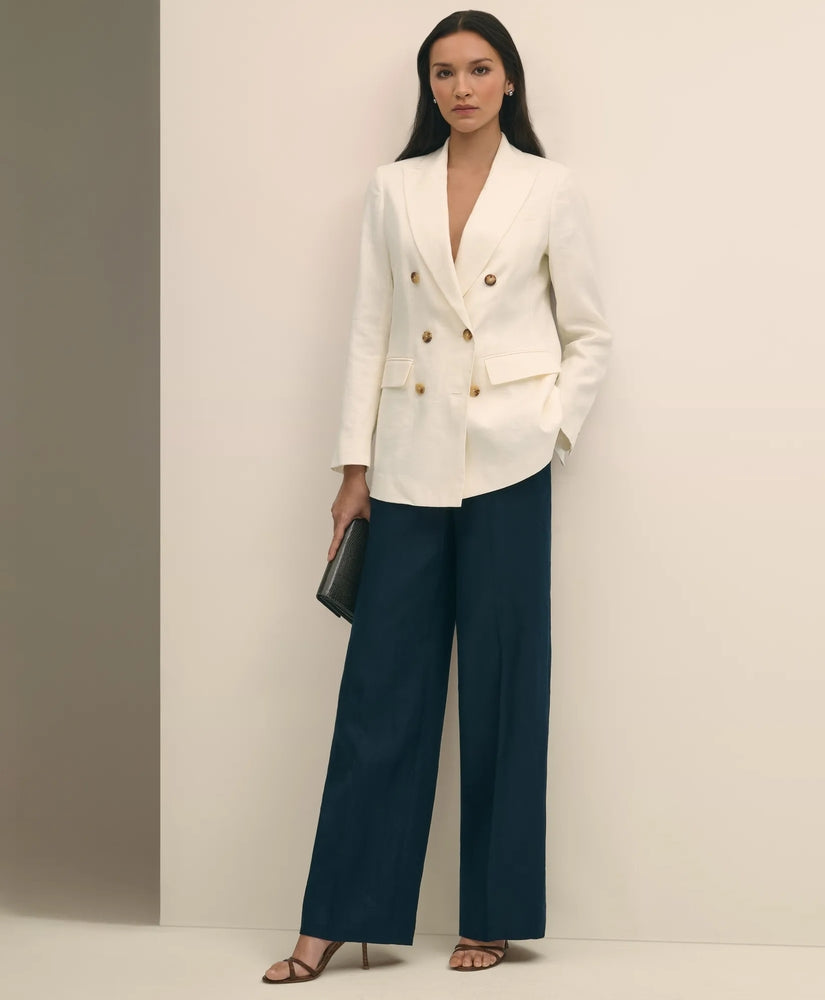 Brooks Brothers Sale Linen Double-Breasted Peak Lapel Jacket