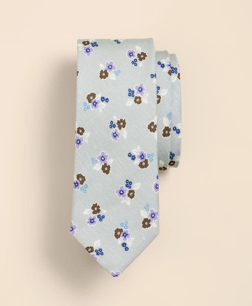 Brooks Brothers Men Linen-Silk Floral Tie