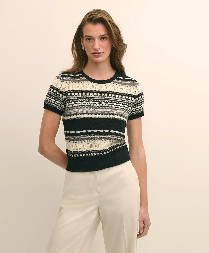 Brooks Brothers Sale Merino Wool Pointelle Sweater Shell
