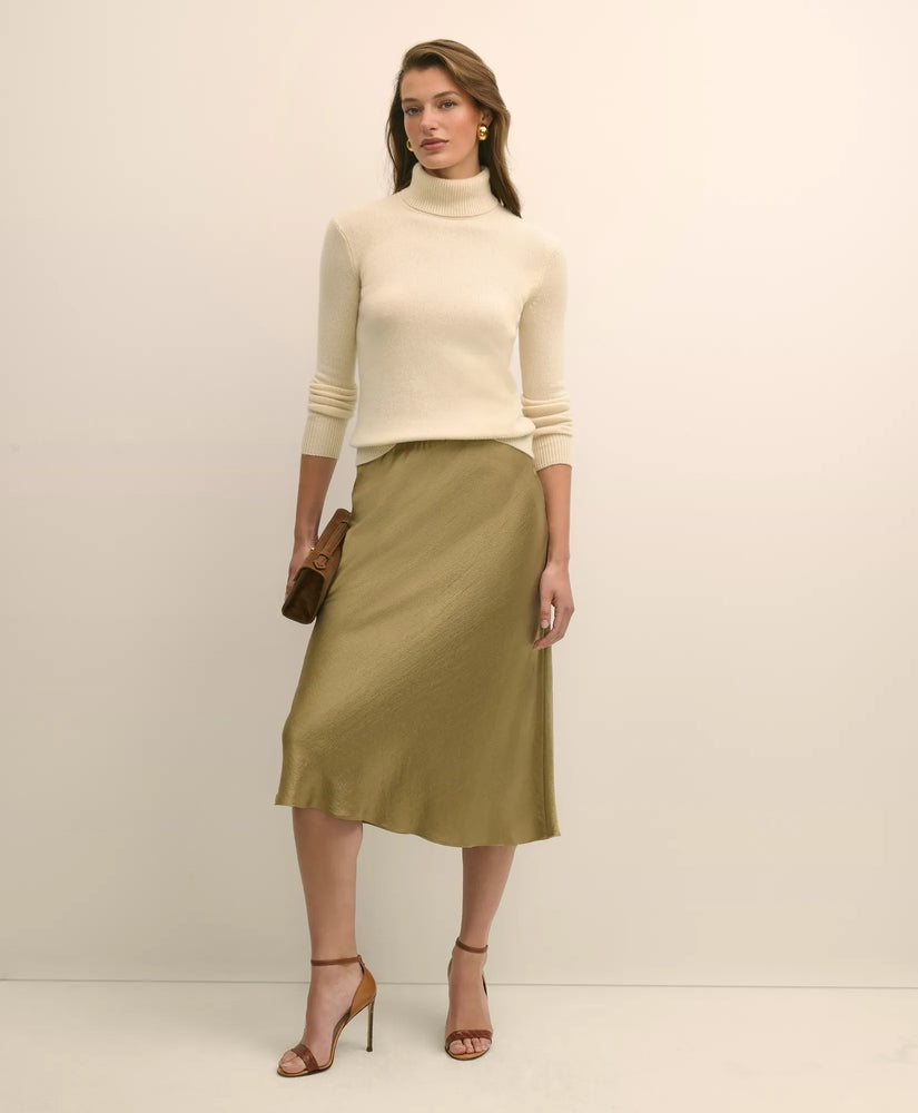 Brooks Brothers Sale Viscose Bronze-Gold Slip Skirt