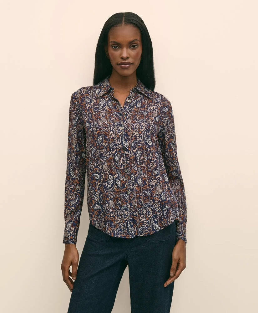 Brooks Brothers Sale Paisley Shimmer-Stripe Shirt