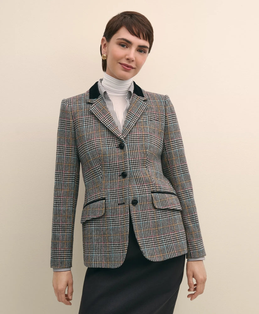 Brooks Brothers Sale Plaid Shetland Wool Riding Jacket