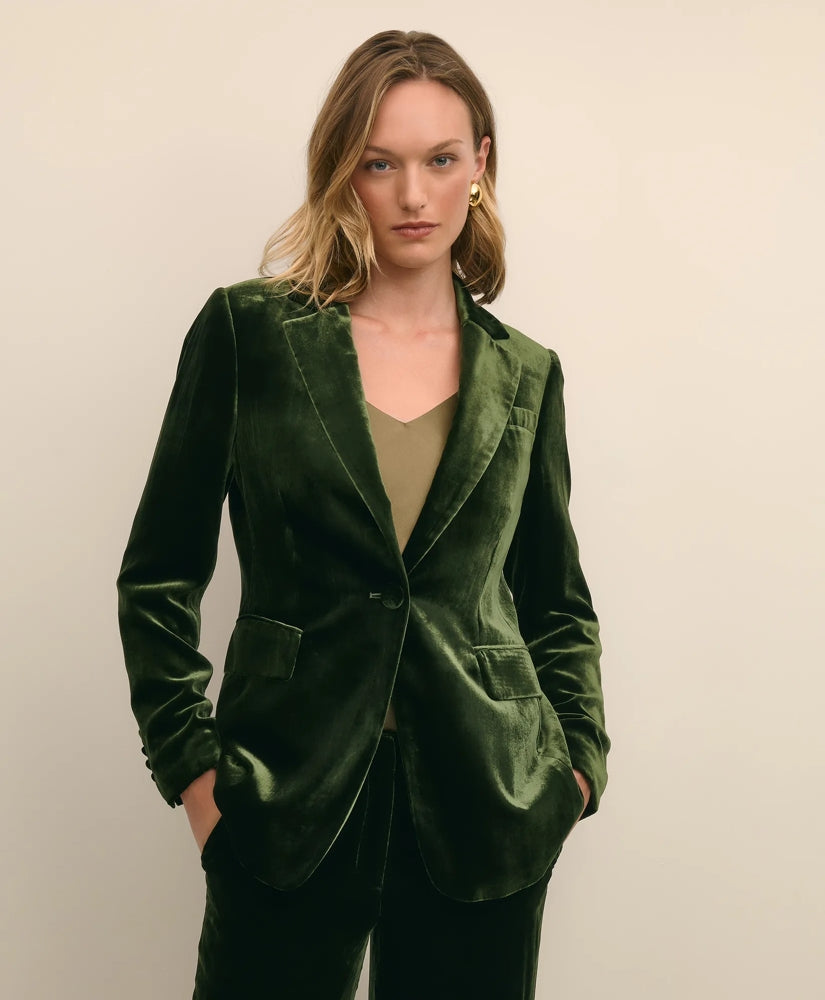 Brooks Brothers Sale Silk-Blend One-Button Velvet Jacket
