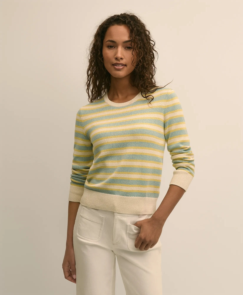 Brooks Brothers Women Silk Blend Relaxed Stripe Sweater