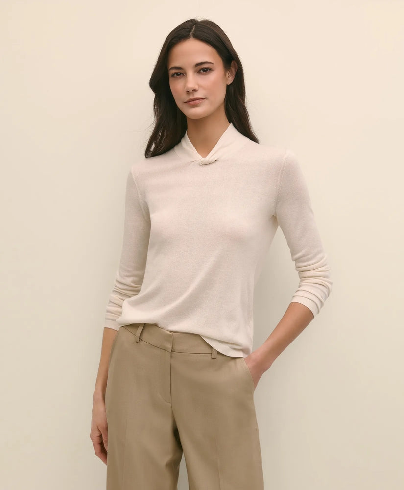 Brooks Brothers Sale Silk Cashmere Twist Neck Sweater