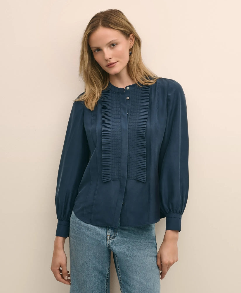 Brooks Brothers Sale Silk Habotai Pintucked Blouse