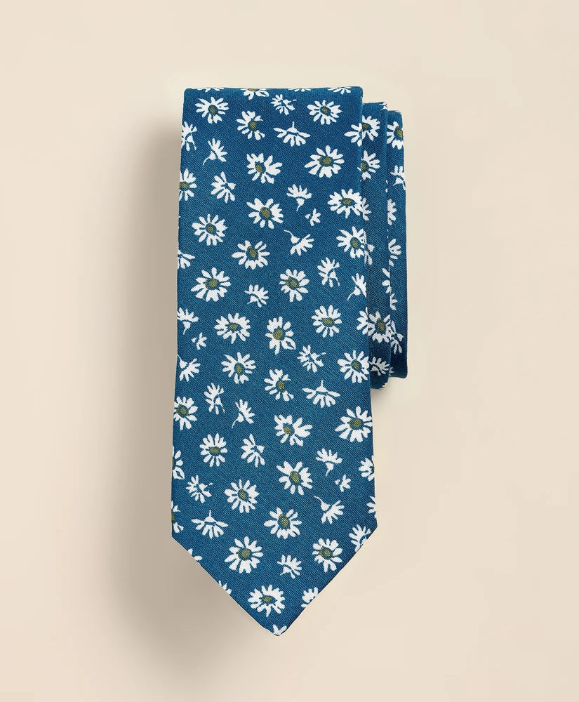 Brooks Brothers Men Linen-Silk Daisy Tie
