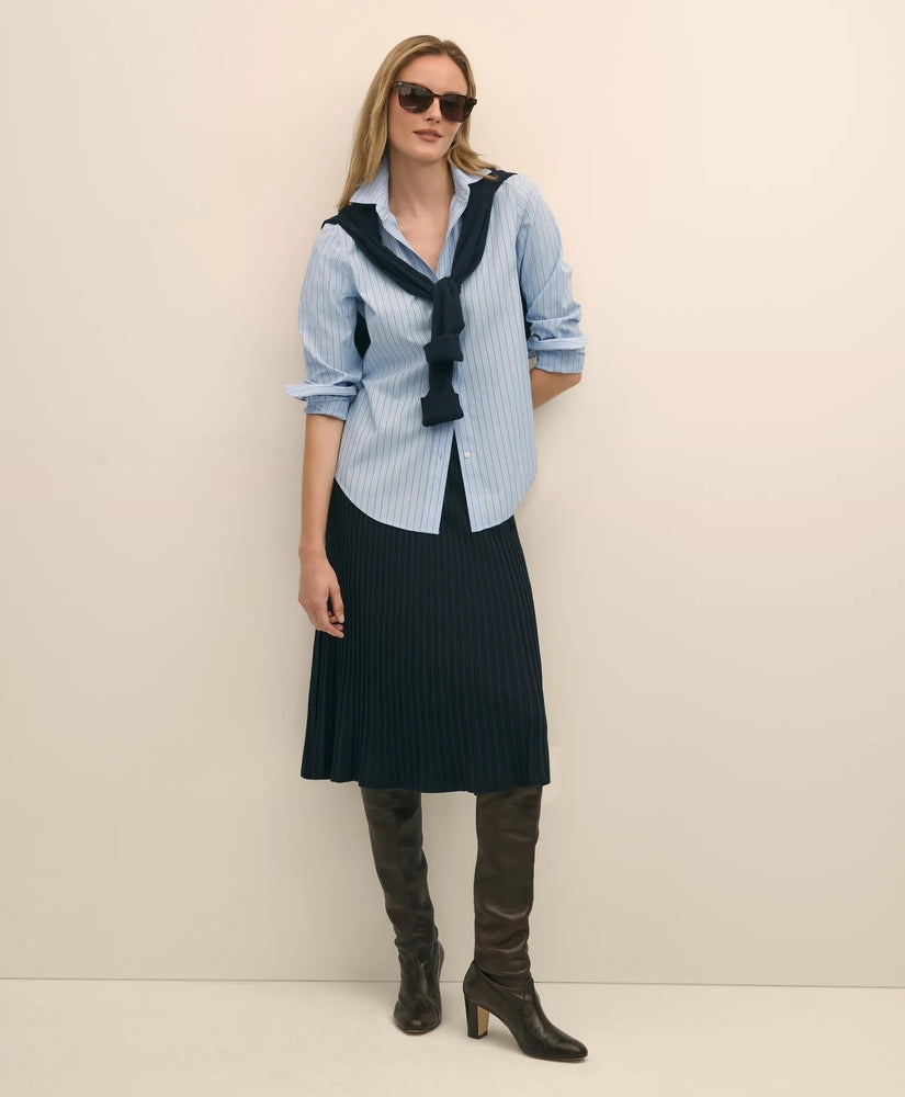 Brooks Brothers Sale Silk Viscose Pleated Sweater Skirt