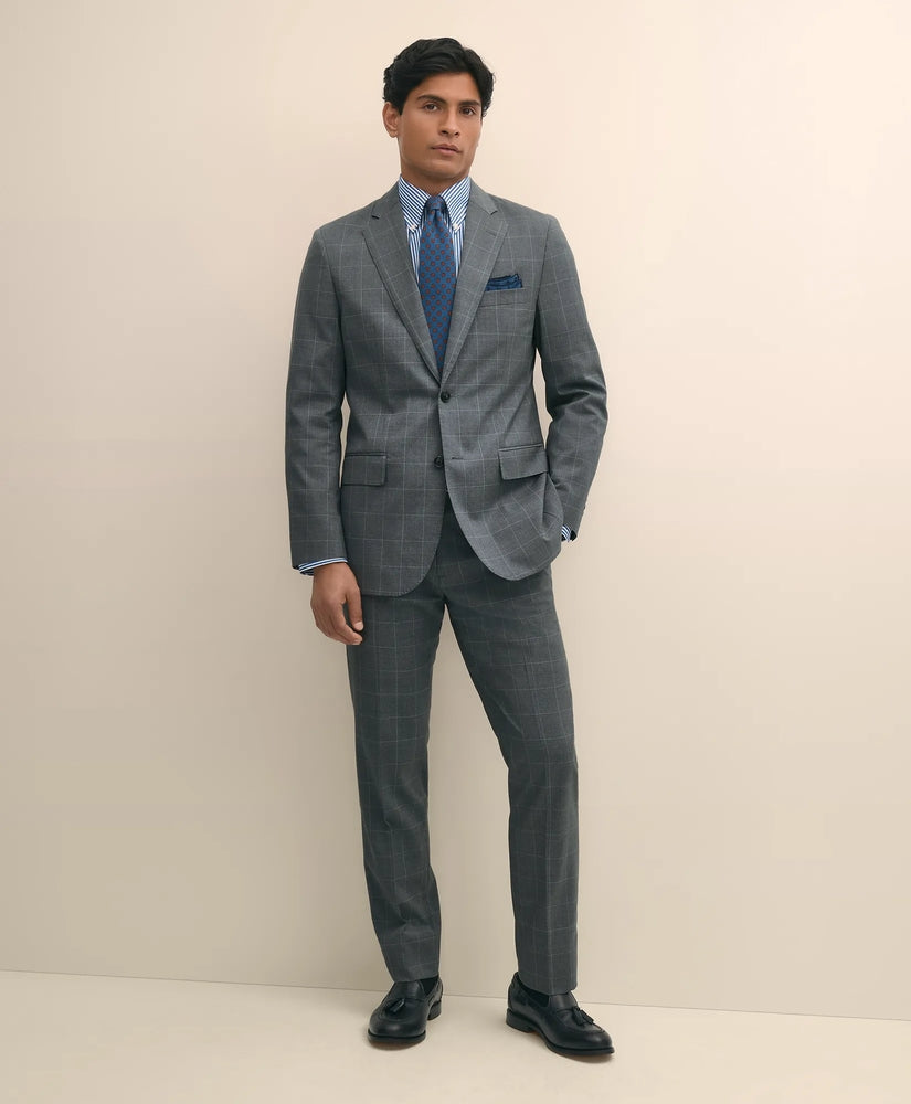 Brooks Brothers Sale Slim Fit 1818 Windowpane Suit In Wool