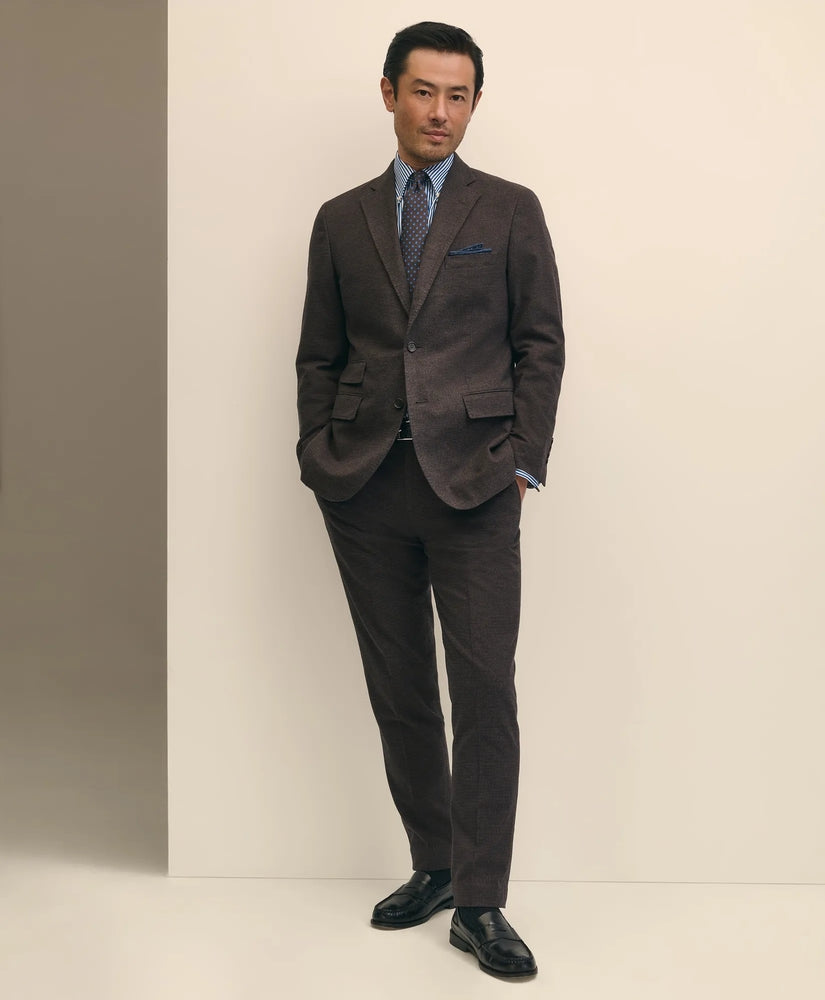 Brooks Brothers Sale Slim Fit Mini-Houndstooth Suit Pants in Brushed-Cotton