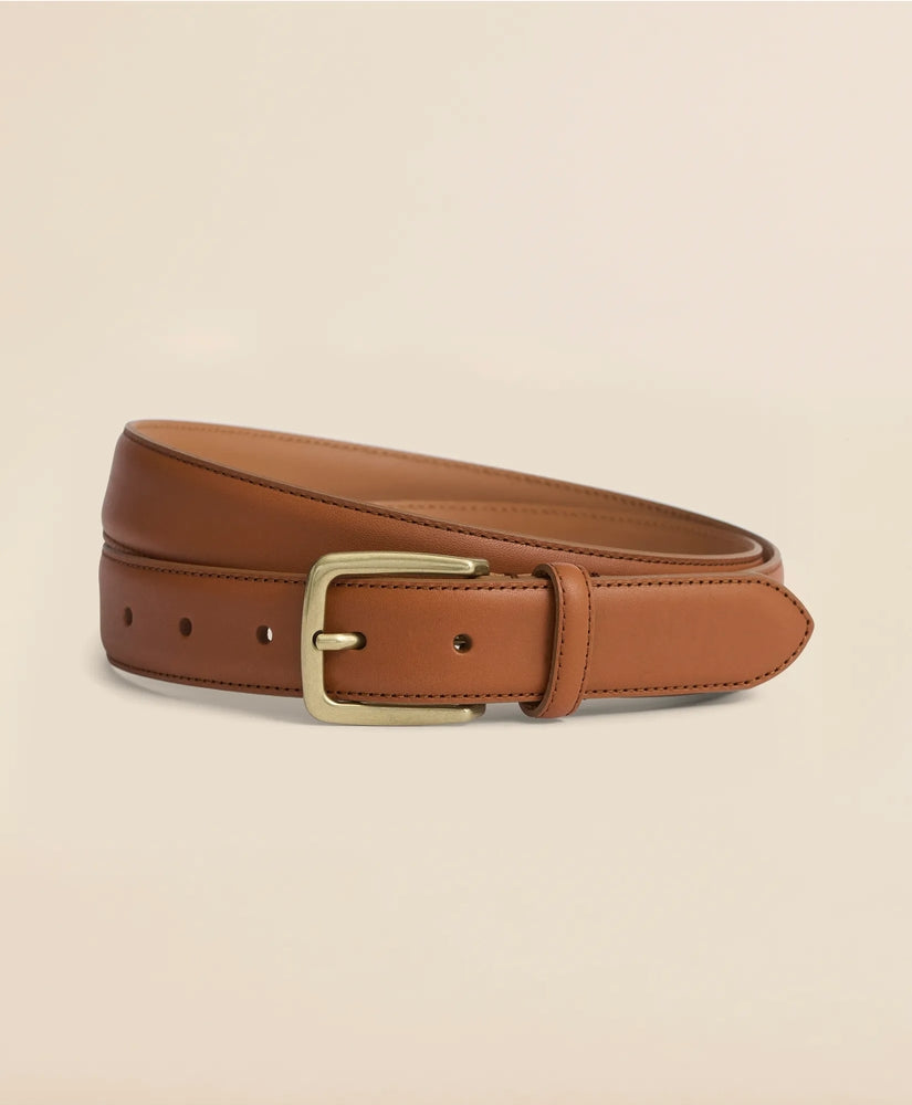 Brooks Brothers Men Stitched Leather Belt