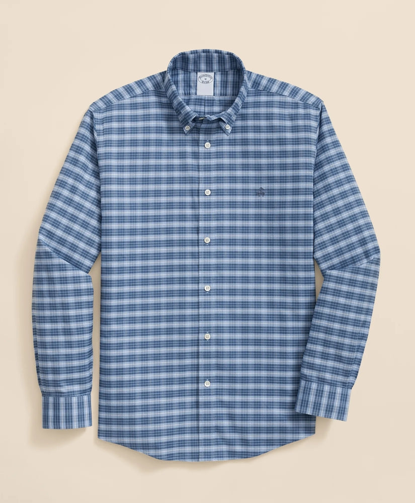 Brooks Brothers Sale Stretch Non-Iron Oxford Button-Down Collar, Tartan Sport Shirt