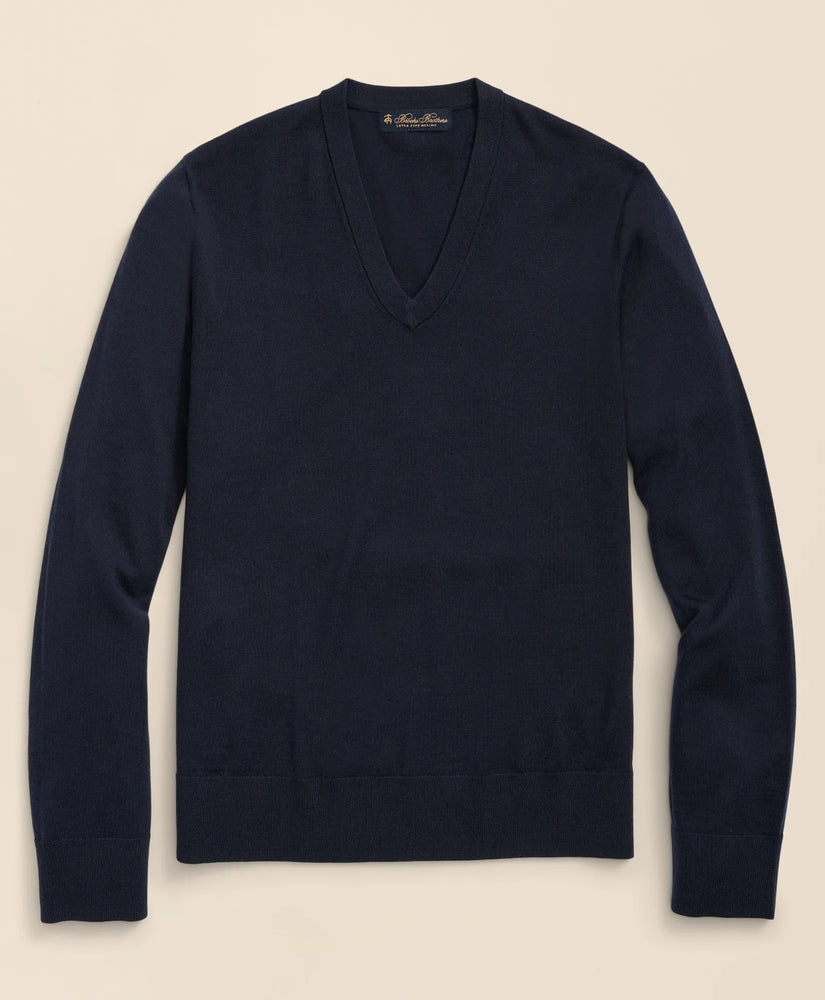 Brooks Brothers Men Ultimate Merino Wool V-Neck Sweater