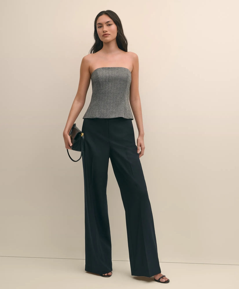 Brooks Brothers Sale Wool-Blend Herringbone Bustier