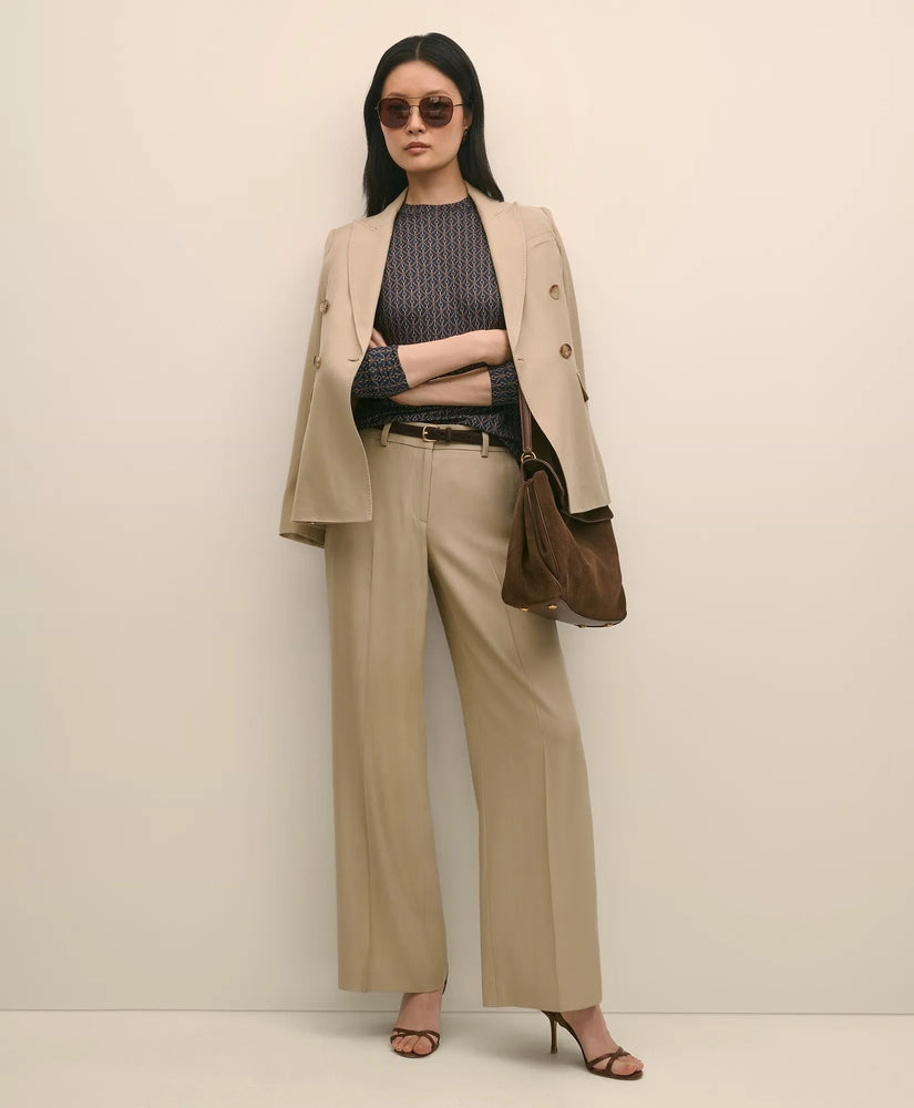 Brooks Brothers Sale Wool-Blend Wide-Leg Pants