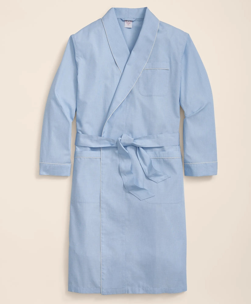Brooks Brothers Men Cotton Broadcloth Robe