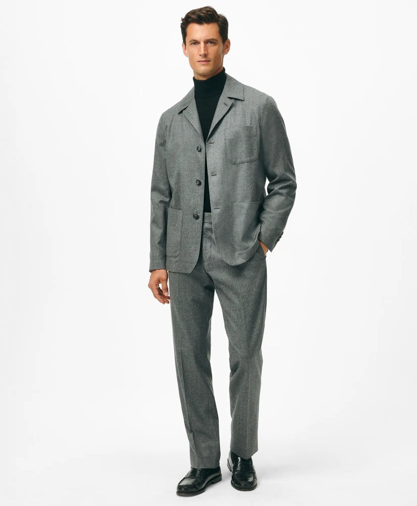 Brooks Brothers Sale Tailored Shirt Jacket in Wool Flannel