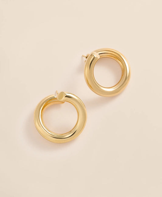 Brooks Brothers Women 14k Gold Hoop Earrings