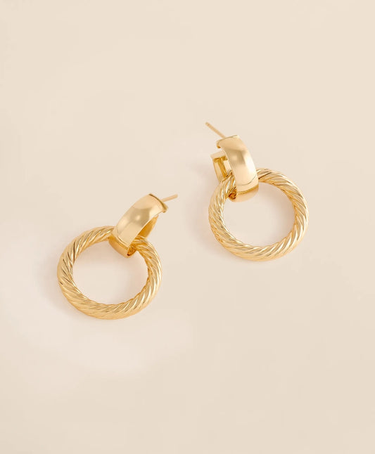 Brooks Brothers Women 14k Gold Large Oval Earrings