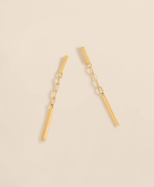 Brooks Brothers Women 14k Gold Paperclip Drop Earrings