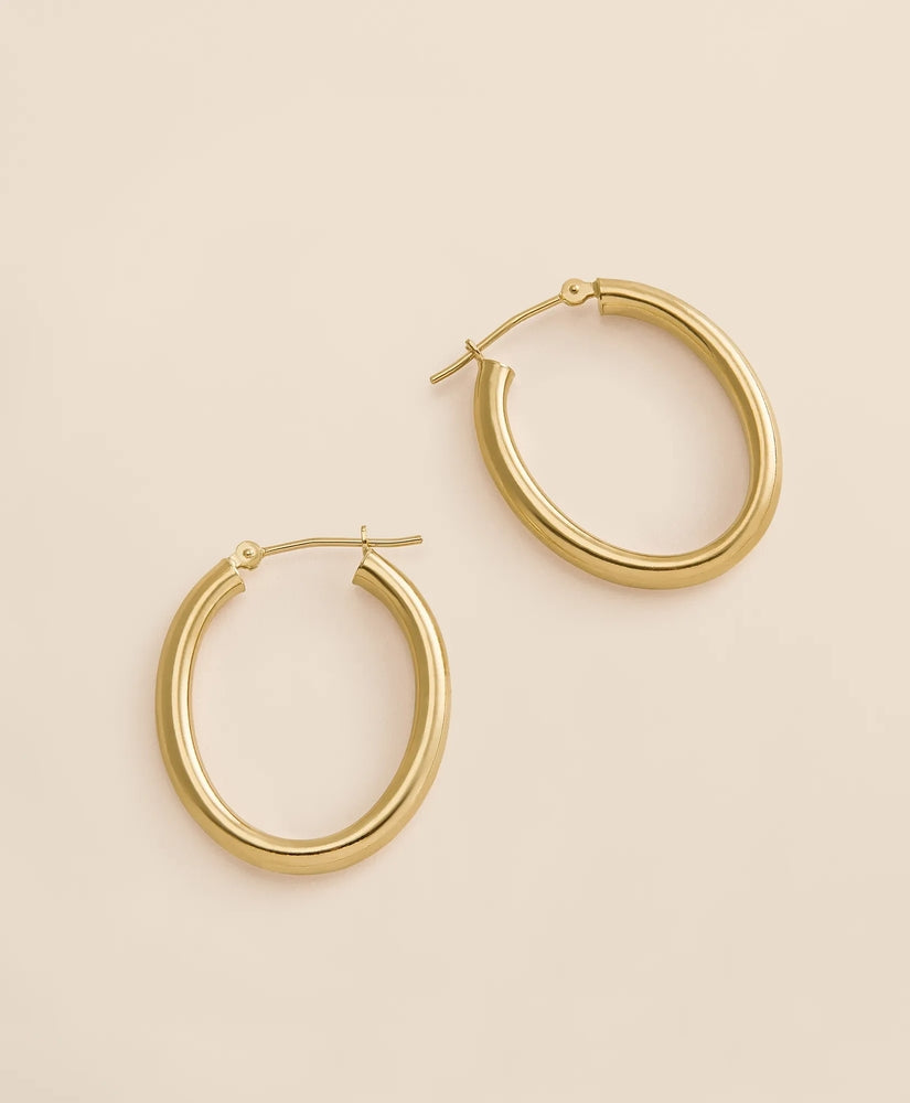 Brooks Brothers Women 14k Gold Small Hoop Earrings