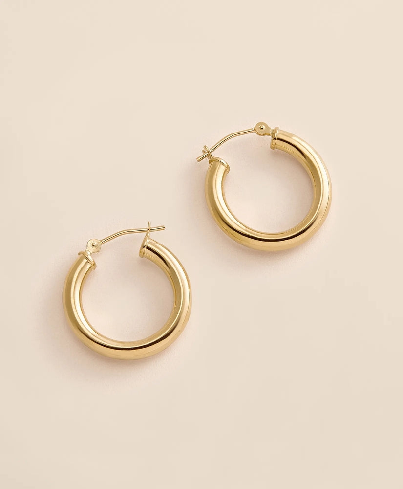 Brooks Brothers Women 14k Gold Small Hoop Earrings