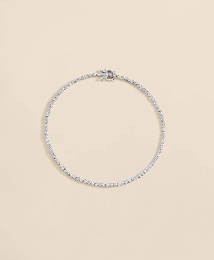Brooks Brothers Women 1 CT. Lab-Grown Diamond 14k Gold Link Bracelet