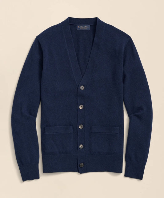 Brooks Brothers Men 3-Ply Cashmere Cardigan Sweater
